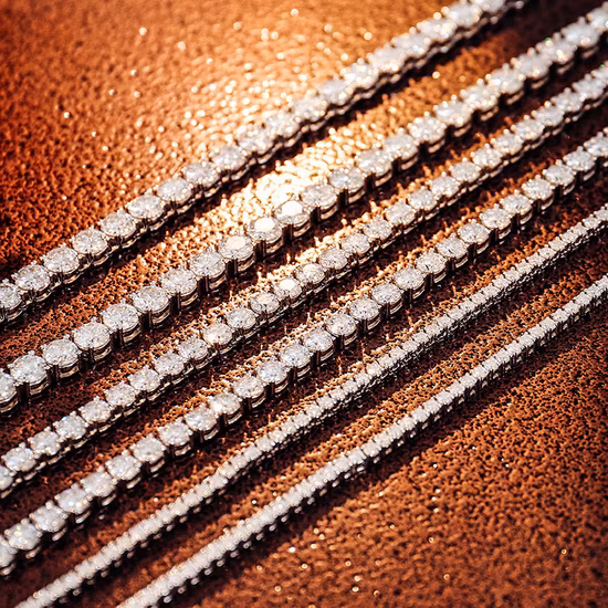 Real Moissanite Tennis Chain Passed Diamond Tester 2mm 3mm 4mm 5mm Vvs Moissanite Diamond Jewelry Chain in Wholesale